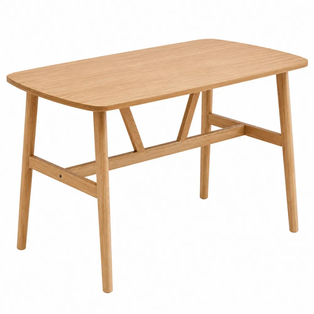 Solid Oak Rectangular Desk Light Brown 120 x 60 x 75 cm
