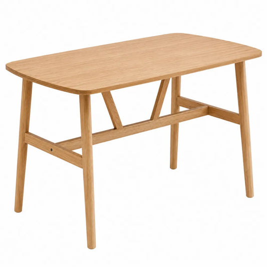 Solid Oak Rectangular Desk Light Brown 120 x 60 x 75 cm
