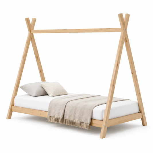 Pine Wood Tent Bed 205 cm x 98 cm x 149 cm