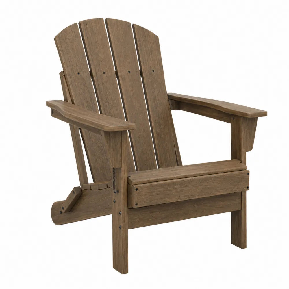 Wooden Adirondack Outdoor Chair Brown