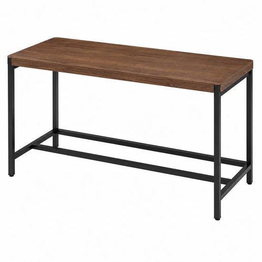 Rectangular Wood Desk with Metal Frame 120x60x75 cm